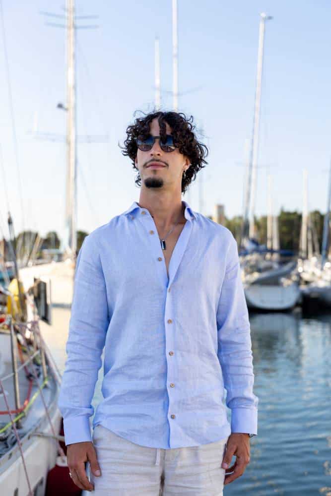 Chemise Granit Rose bleue