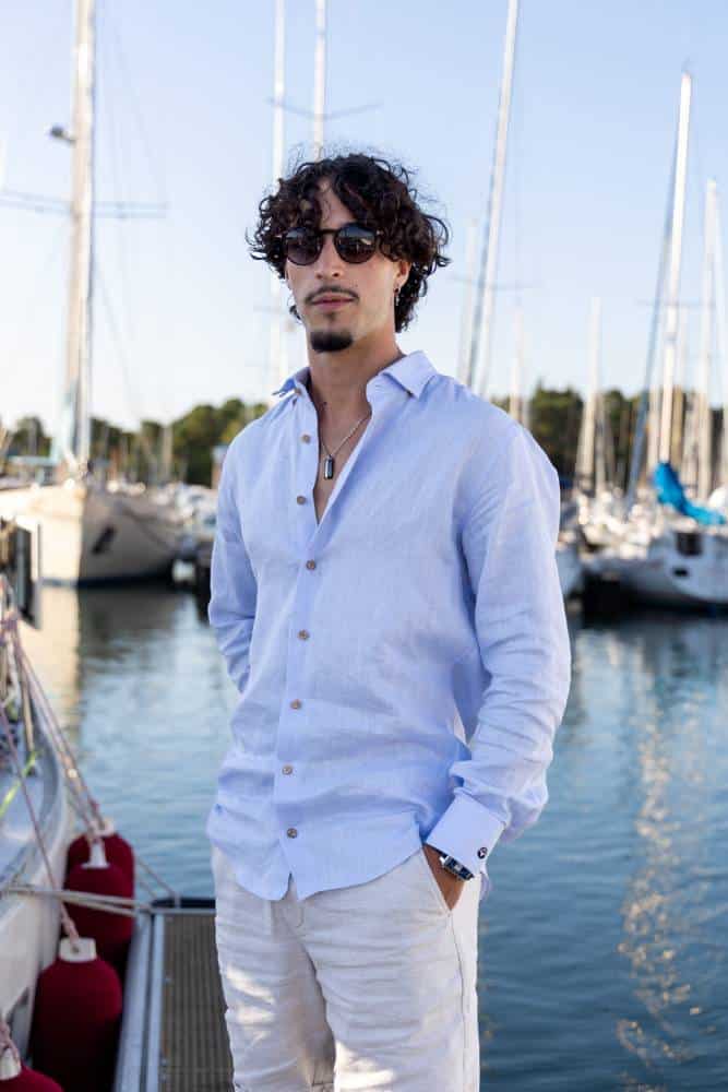 Chemise Granit Rose bleue